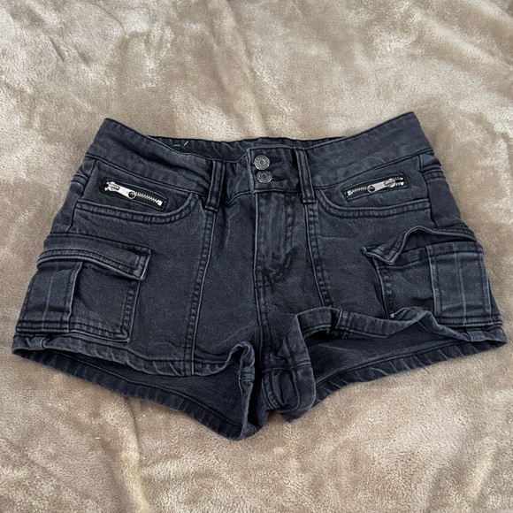 wild fable Pants - wild fable Black Cargo Denim Shorts